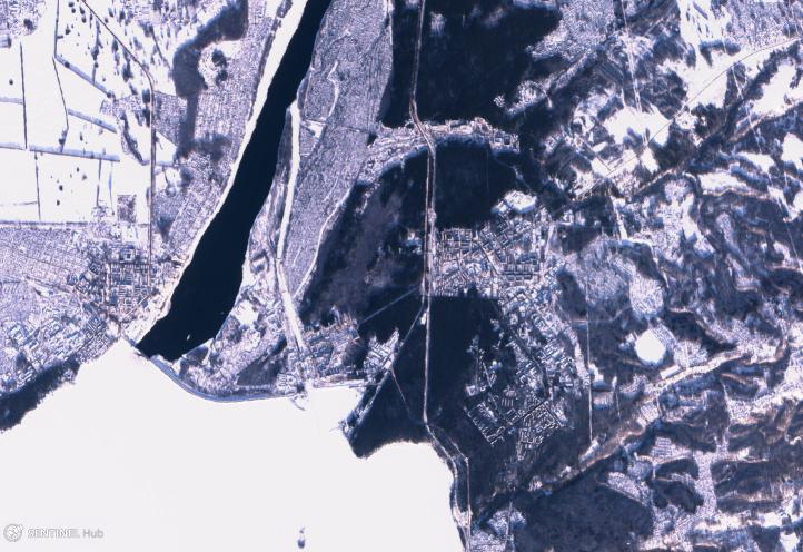 Sentinel-2B view of Akademgorodok, December 24, 2017